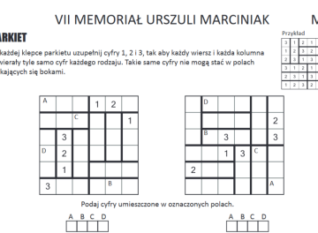 Powiększ obraz: VIII Memoriał Urszuli Marciniak - konkurs łamigłówkowy